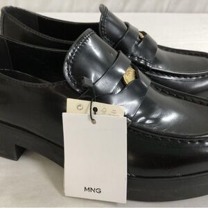 Mango Black Loafers for women